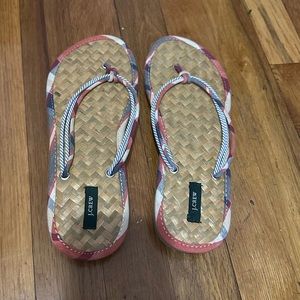 Brand new never worn J crew flip flops